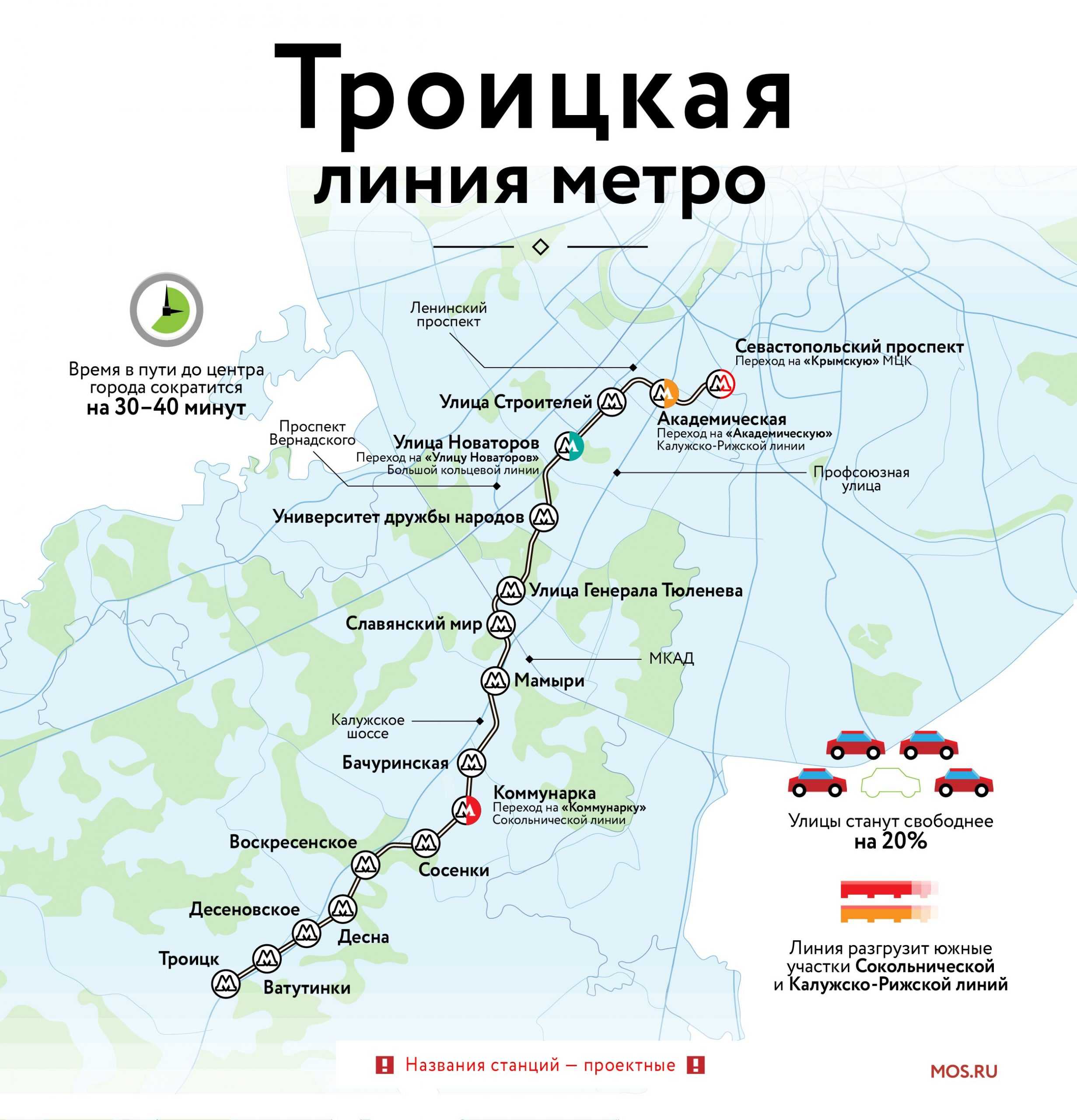 Новая Троицкая ветка метро готова почти на 40%