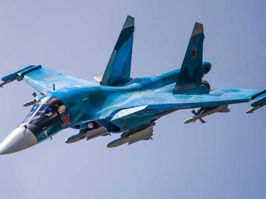 Минобороны показало, как истребитель Су-34 уничтожает цели
