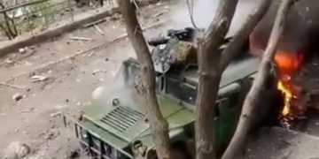 Кадр из видео с ТГ-канала "Военкоры Русской весны"